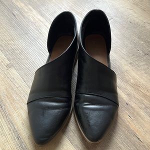 Black dress flats